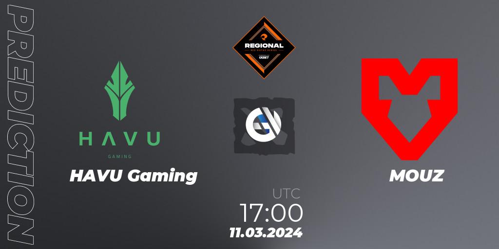 HAVU Gaming - MOUZ: прогноз. 11.03.2024 at 17:00, Dota 2, RES Regional Series: EU #1