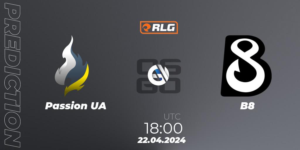 Passion UA - B8: прогноз. 22.04.2024 at 18:00, Counter-Strike (CS2), RES European Series #2