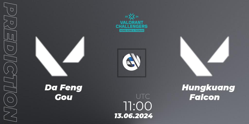 Da Feng Gou - Hungkuang Falcon: прогноз. 13.06.2024 at 11:00, VALORANT, VALORANT Challengers Hong Kong and Taiwan 2024: Split 2