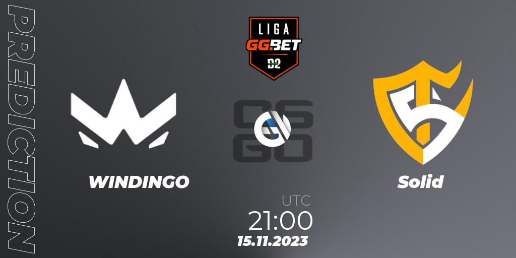 WINDINGO - Solid: прогноз. 21.11.2023 at 21:00, Counter-Strike (CS2), Dust2 Brasil Liga Season 2