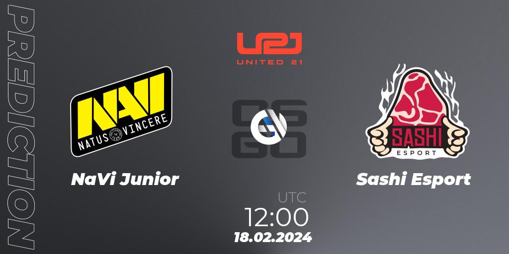 NaVi Junior - Sashi Esport: прогноз. 18.02.2024 at 12:00, Counter-Strike (CS2), United21 Season 11