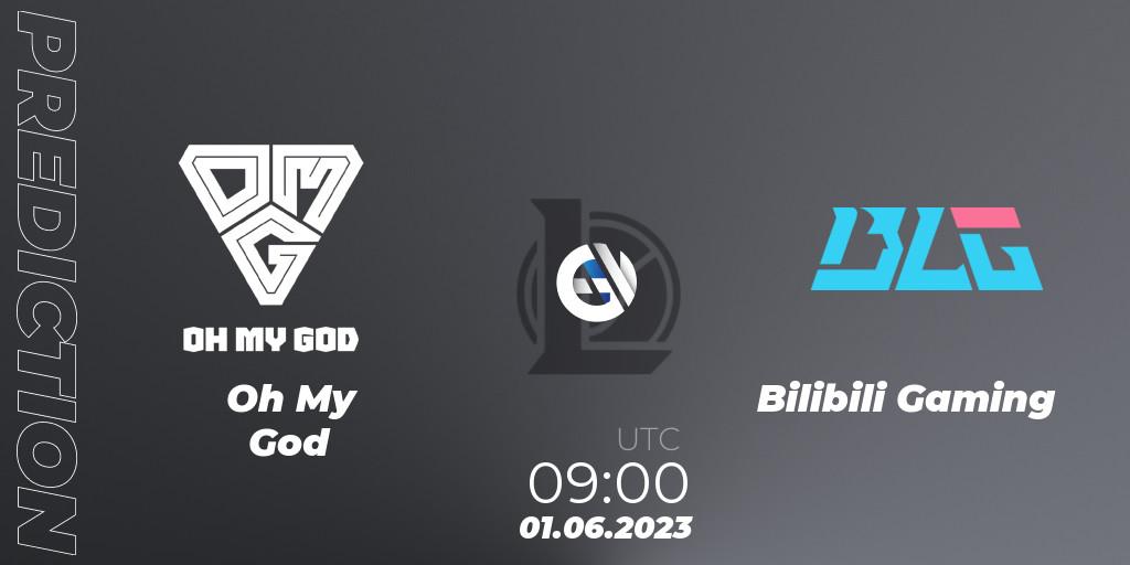 Oh My God - Bilibili Gaming: прогноз. 01.06.2023 at 09:00, LoL, LPL Summer 2023 Regular Season