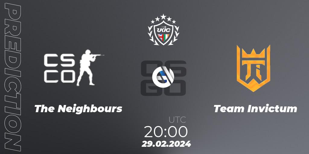 The Neighbours - Team Invictum: прогноз. 29.02.2024 at 20:00, Counter-Strike (CS2), UKIC League Season 1: Division 1