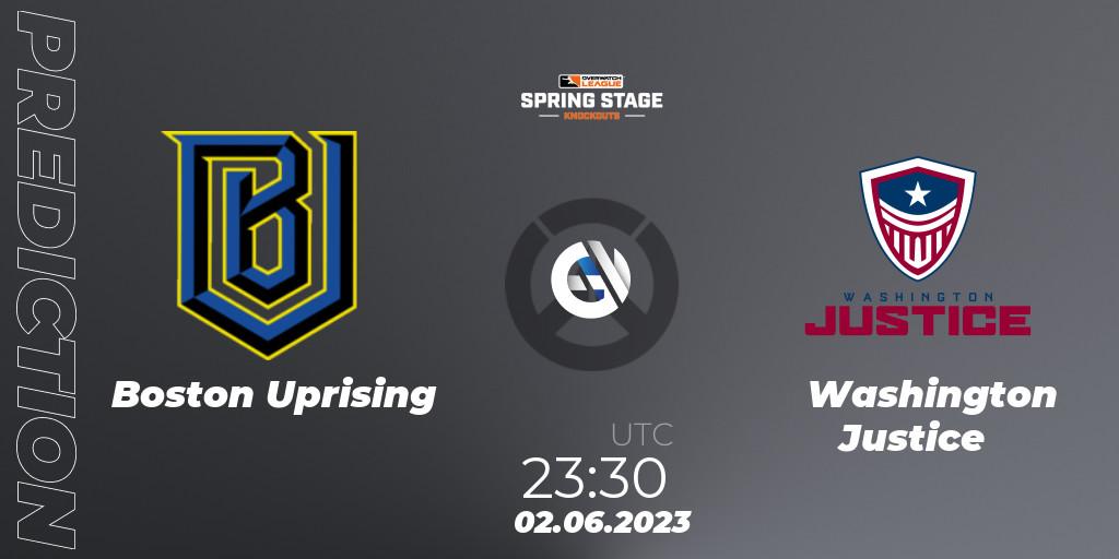 Boston Uprising - Washington Justice: прогноз. 03.06.2023 at 00:00, Overwatch, OWL Stage Knockouts Spring 2023