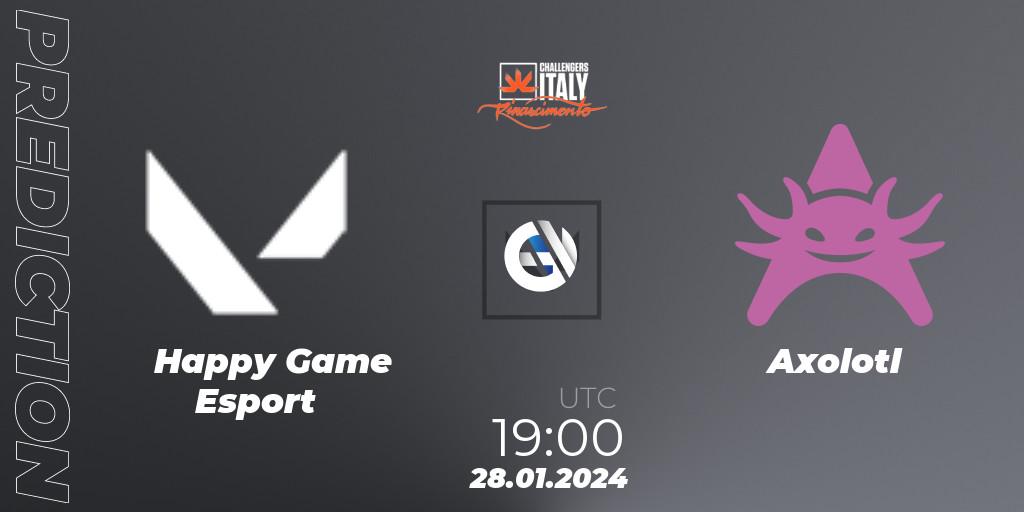 Happy Game Esport - Axolotl: прогноз. 28.01.2024 at 19:00, VALORANT, VALORANT Challengers 2024 Italy: Rinascimento Split 1