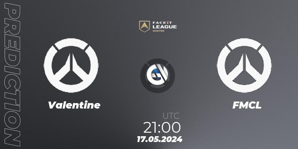 Valentine - FMCL: прогноз. 17.05.2024 at 21:00, Overwatch, FACEIT League Season 1 - NA Master Road to EWC