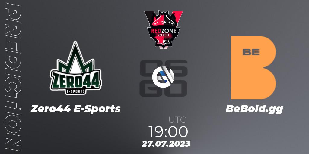 Zero44 E-Sports - BeBold.gg: прогноз. 27.07.2023 at 22:00, Counter-Strike (CS2), RedZone PRO League Season 5