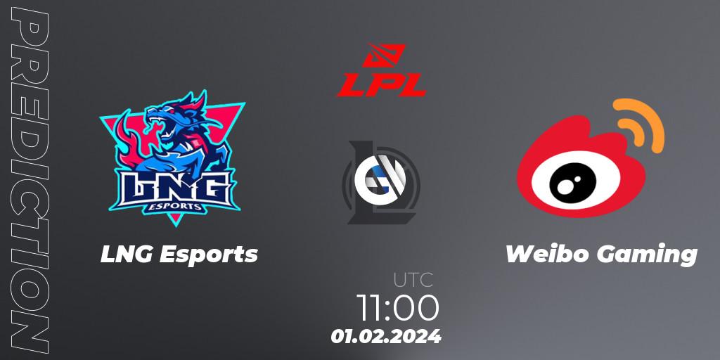 LNG Esports - Weibo Gaming: прогноз. 01.02.2024 at 11:00, LoL, LPL Spring 2024 - Group Stage