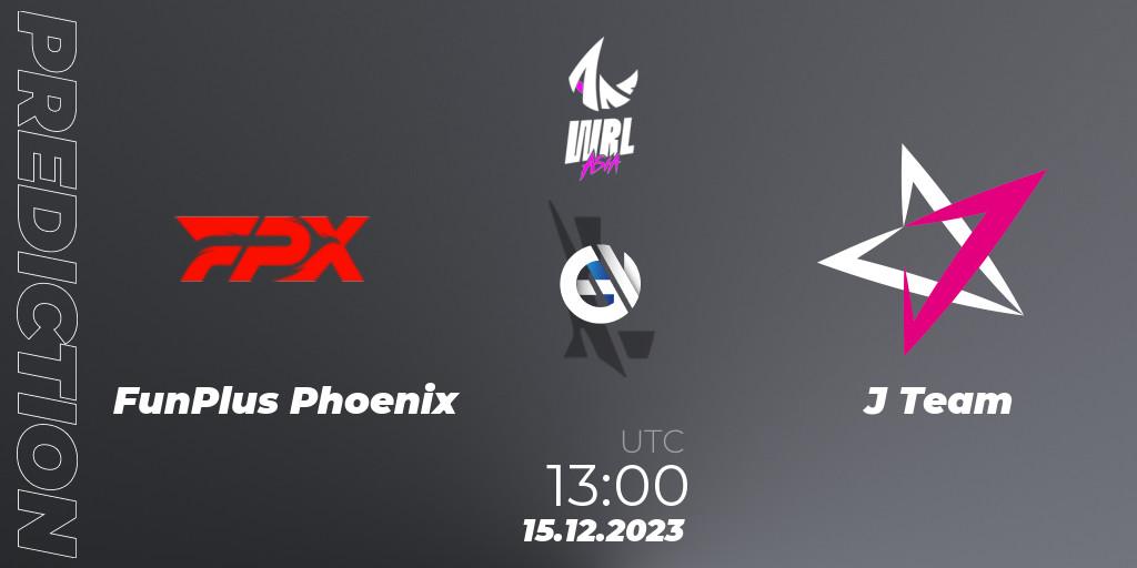 FunPlus Phoenix - J Team: прогноз. 15.12.2023 at 13:00, Wild Rift, WRL Asia 2023 - Season 2 - Regular Season
