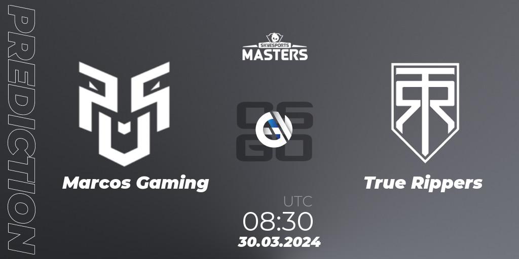 Marcos Gaming - True Rippers: прогноз. 30.03.2024 at 08:30, Counter-Strike (CS2), Skyesports Masters 2024: Indian Qualifier