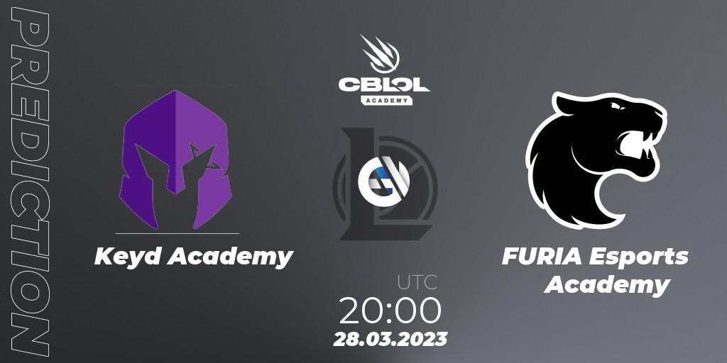 Keyd Academy - FURIA Esports Academy: прогноз. 28.03.23, LoL, CBLOL Academy Split 1 2023