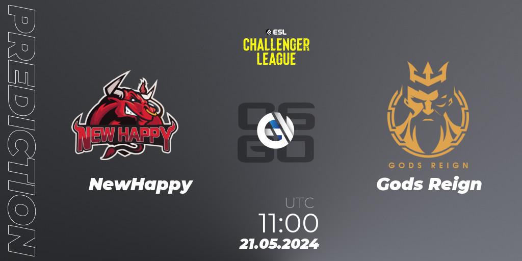 NewHappy - Gods Reign: прогноз. 21.05.2024 at 09:00, Counter-Strike (CS2), ESL Challenger League Season 47: Asia