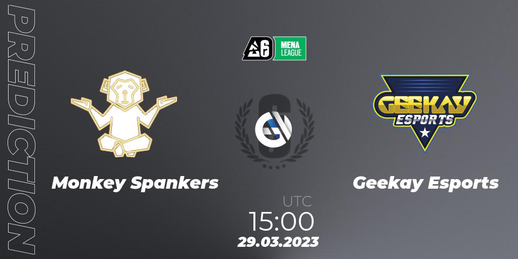 Monkey Spankers - Geekay Esports: прогноз. 29.03.23, Rainbow Six, MENA League 2023 - Stage 1
