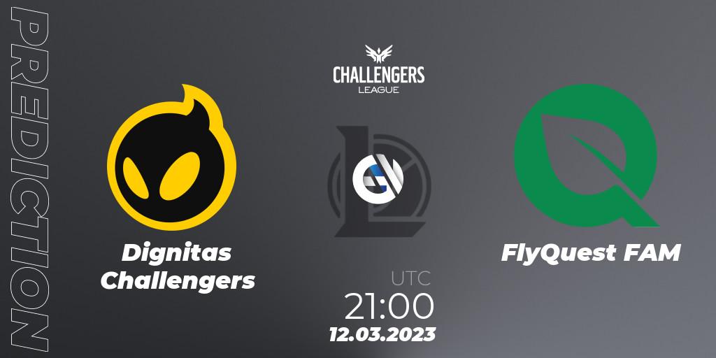 Dignitas Challengers - FlyQuest FAM: прогноз. 12.03.2023 at 21:00, LoL, NACL 2023 Spring - Playoffs