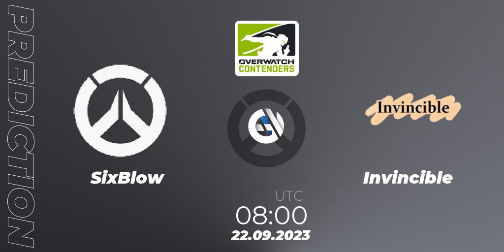 SixBlow - Invincible: прогноз. 22.09.2023 at 08:00, Overwatch, Overwatch Contenders 2023 Fall Series: Asia Pacific