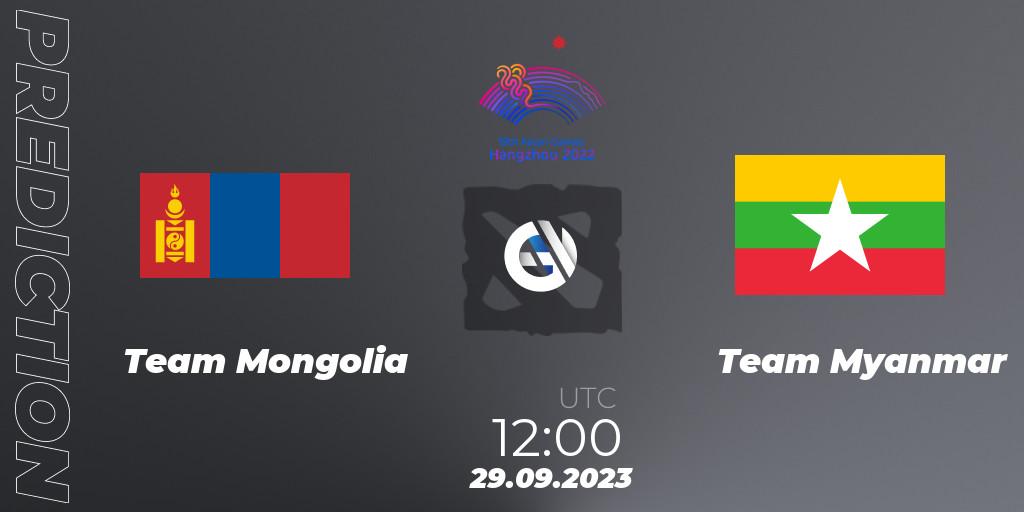 Team Mongolia - Team Myanmar: прогноз. 29.09.2023 at 12:00, Dota 2, 2022 Asian Games