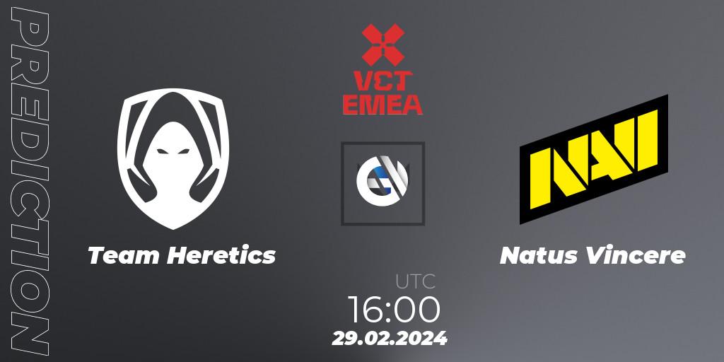 Team Heretics - Natus Vincere: прогноз. 29.02.24, VALORANT, VCT 2024: EMEA Kickoff