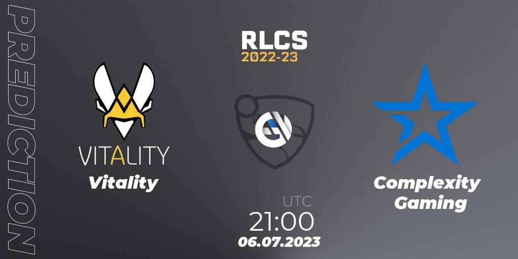 Vitality - Complexity Gaming: прогноз. 06.07.23, Rocket League, RLCS 2022-23 Spring Major