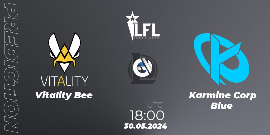 Vitality Bee - Karmine Corp Blue: прогноз. 30.05.2024 at 18:00, LoL, LFL Summer 2024