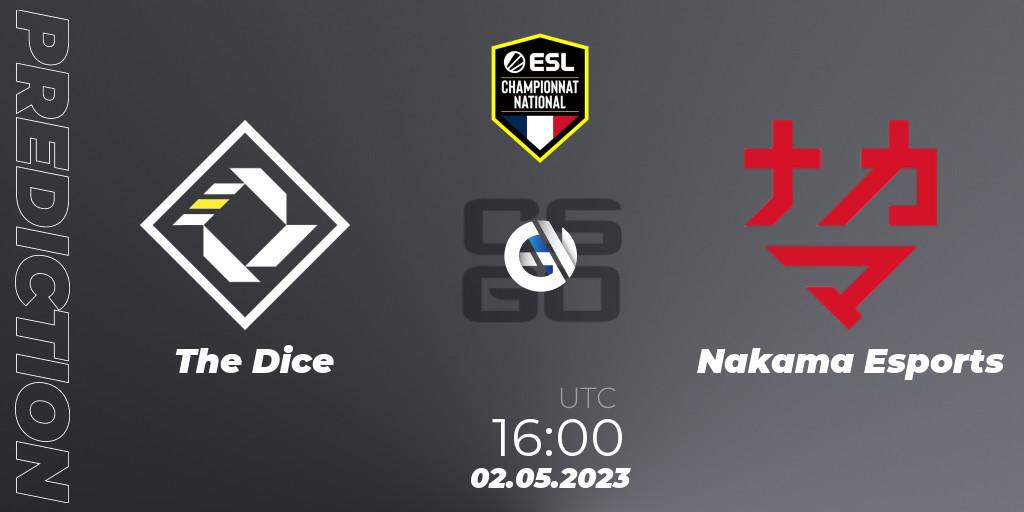 The Dice - Nakama Esports: прогноз. 02.05.2023 at 16:00, Counter-Strike (CS2), ESL Championnat National Spring 2023