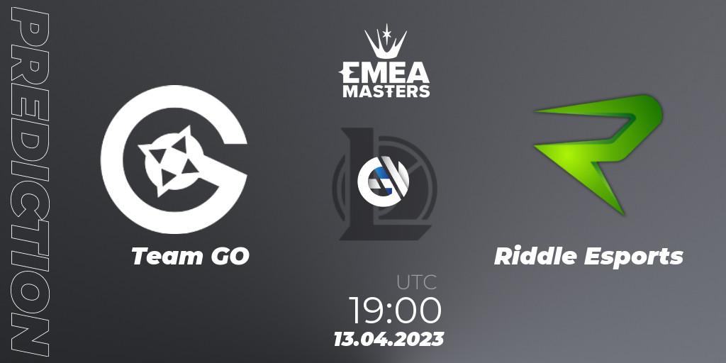 Team GO - Riddle Esports: прогноз. 13.04.2023 at 19:00, LoL, EMEA Masters Spring 2023 - Group Stage