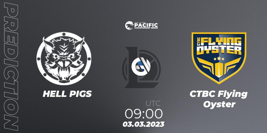 HELL PIGS - CTBC Flying Oyster: прогноз. 03.03.2023 at 09:00, LoL, PCS Spring 2023 - Group Stage