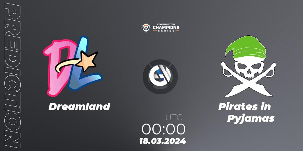 Dreamland - Pirates in Pyjamas: прогноз. 17.03.2024 at 23:30, Overwatch, Overwatch Champions Series 2024 - North America Stage 1 Group Stage