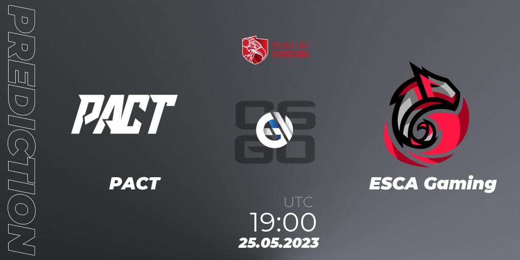 PACT - ESCA Gaming: прогноз. 25.05.23, CS2 (CS:GO), Polish Esports League 2023 Split 2