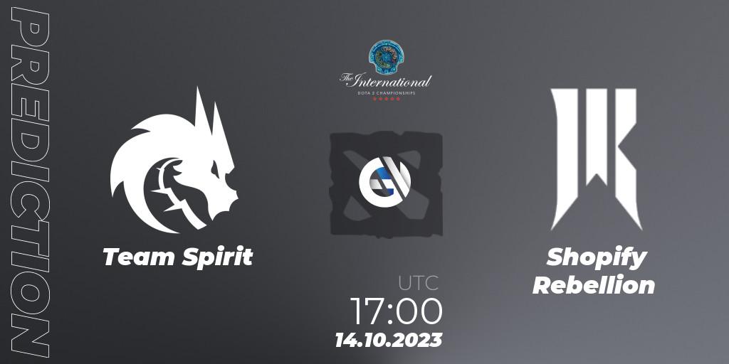 Team Spirit - Shopify Rebellion: прогноз. 14.10.23, Dota 2, The International 2023 - Group Stage