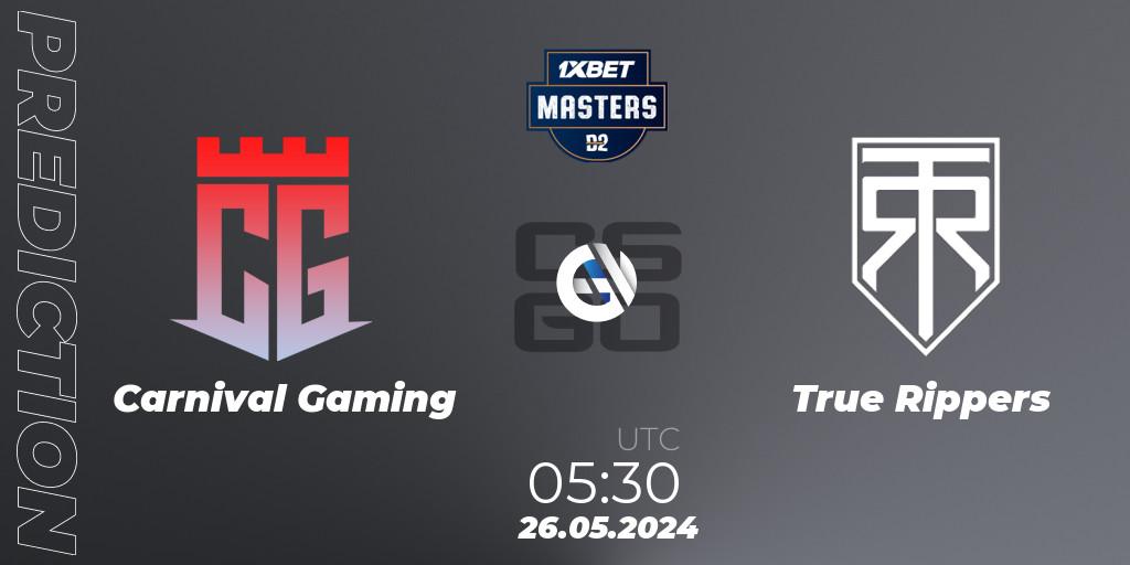 Carnival Gaming - True Rippers: прогноз. 26.05.2024 at 05:40, Counter-Strike (CS2), Dust2.in Masters #10
