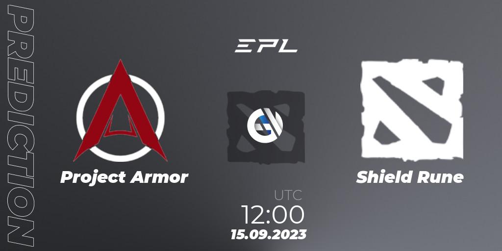 Project Armor - Shield Rune: прогноз. 15.09.2023 at 12:00, Dota 2, European Pro League Season 12