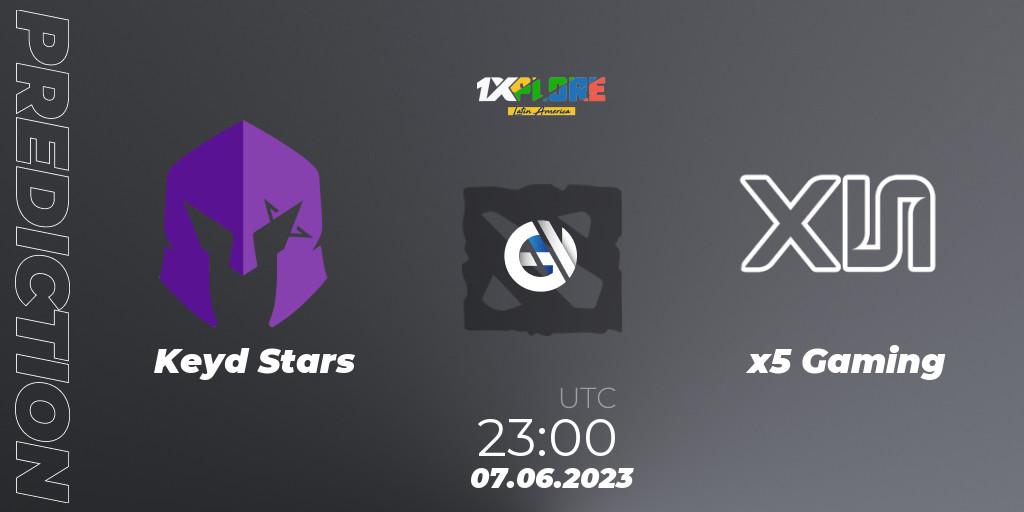 Keyd Stars - x5 Gaming: прогноз. 07.06.23, Dota 2, 1XPLORE LATAM #4