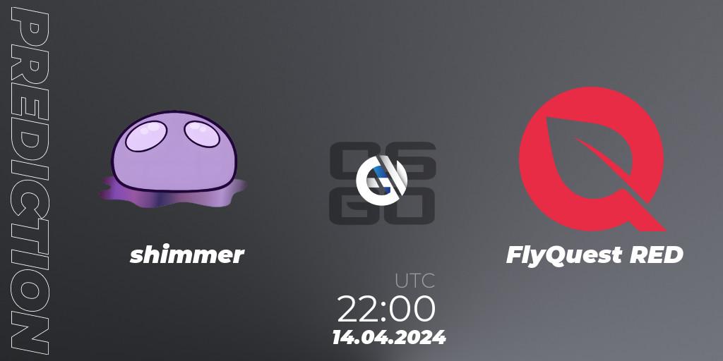shimmer - FlyQuest RED: прогноз. 14.04.24, CS2 (CS:GO), ESL Impact Spring 2024 Cash Cup 2 North America