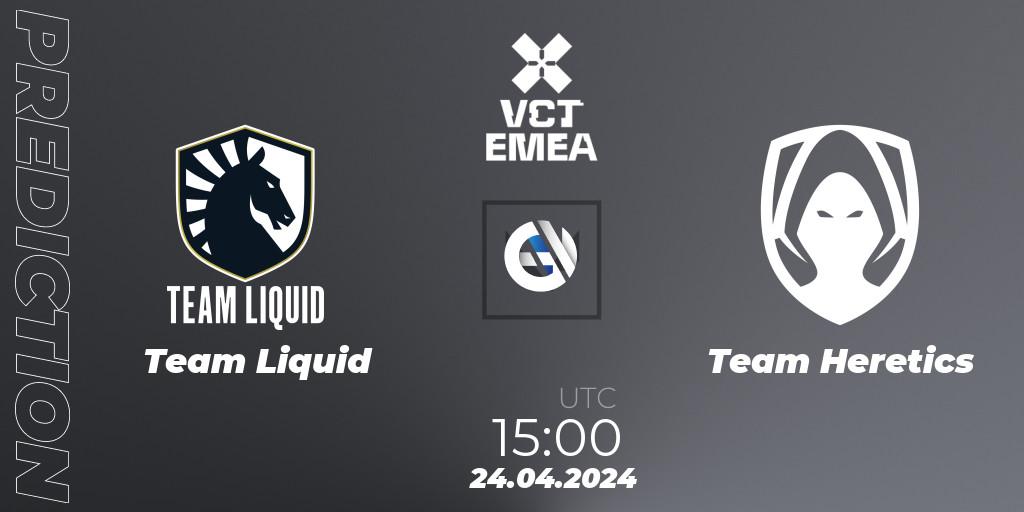 Team Liquid - Team Heretics: прогноз. 24.04.2024 at 15:00, VALORANT, VALORANT Champions Tour 2024: EMEA League - Stage 1 - Group Stage