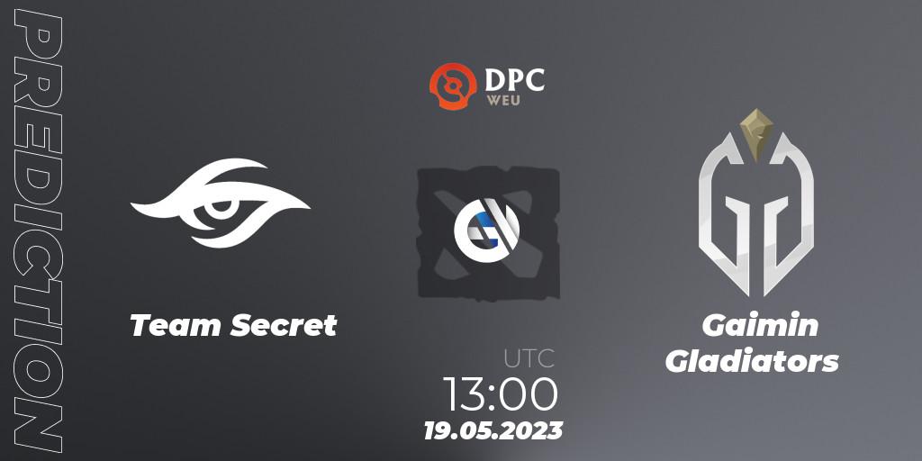 Team Secret - Gaimin Gladiators: прогноз. 19.05.2023 at 12:56, Dota 2, DPC 2023 Tour 3: WEU Division I (Upper)