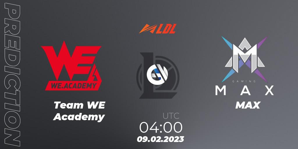Team WE Academy - MAX: прогноз. 09.02.23, LoL, LDL 2023 - Swiss Stage