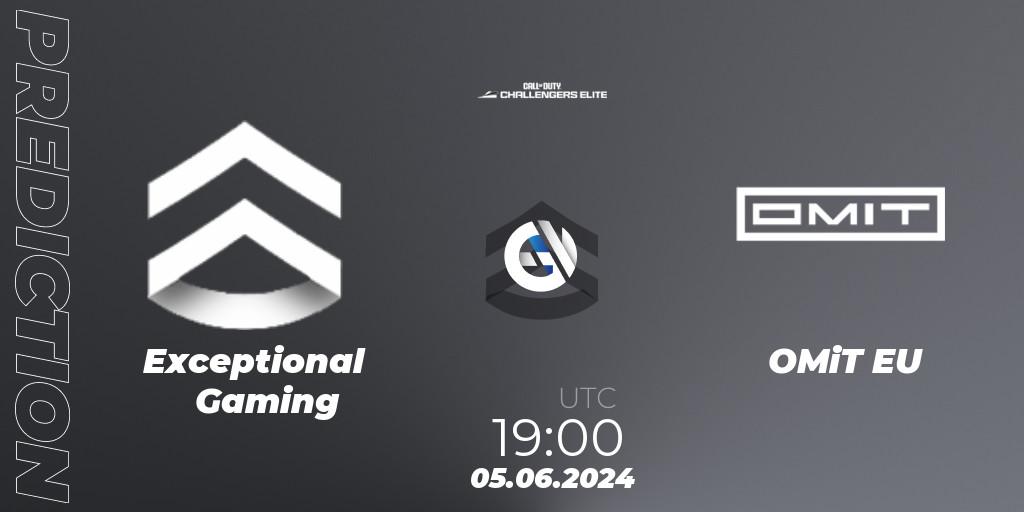 Exceptional Gaming - OMiT EU: прогноз. 05.06.2024 at 19:00, Call of Duty, Call of Duty Challengers 2024 - Elite 3: EU