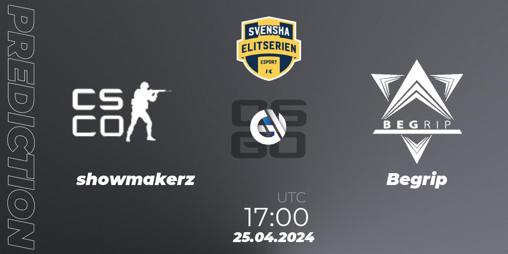 showmakerz - Begrip: прогноз. 25.04.2024 at 17:00, Counter-Strike (CS2), Svenska Elitserien Spring 2024