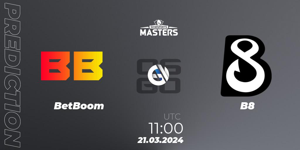 BetBoom - B8: прогноз. 21.03.24, CS2 (CS:GO), Skyesports Masters 2024: European Qualifier
