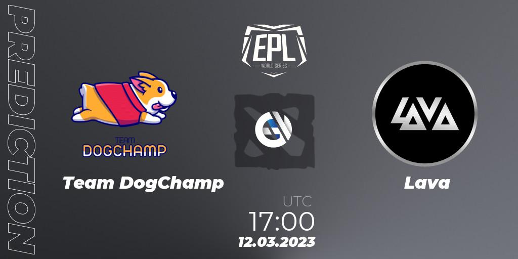 Team DogChamp - Lava: прогноз. 12.03.23, Dota 2, European Pro League World Series America Season 4