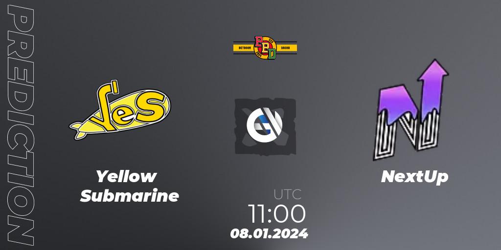 Yellow Submarine - NextUp: прогноз. 08.01.2024 at 11:52, Dota 2, BetBoom Dacha Dubai 2024: EEU Closed Qualifier