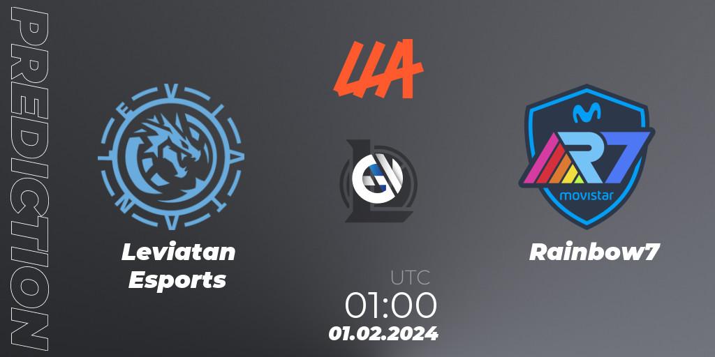 Leviatan Esports - Rainbow7: прогноз. 01.02.24, LoL, LLA 2024 Opening Group Stage