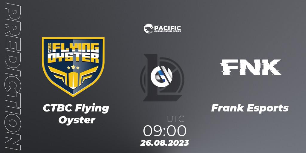 CTBC Flying Oyster - Frank Esports: прогноз. 26.08.2023 at 09:00, LoL, PACIFIC Championship series Playoffs