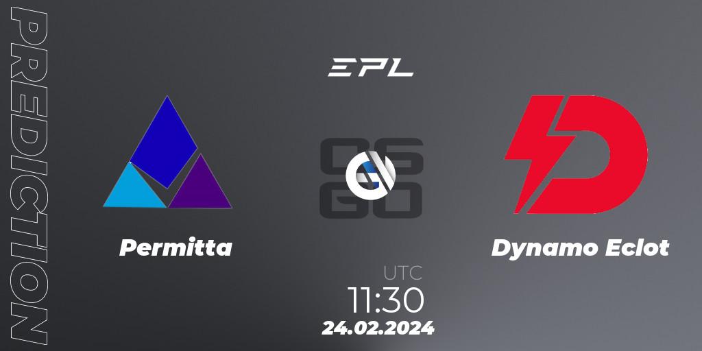 Permitta - Dynamo Eclot: прогноз. 24.02.2024 at 11:30, Counter-Strike (CS2), European Pro League Season 15: Division 2