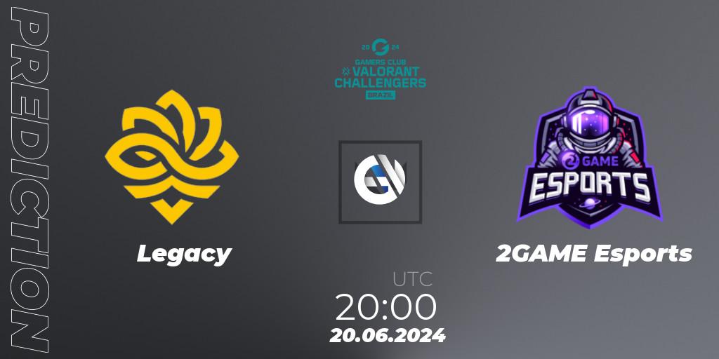 Legacy - 2GAME Esports: прогноз. 20.06.2024 at 20:00, VALORANT, VALORANT Challengers 2024 Brazil: Split 2
