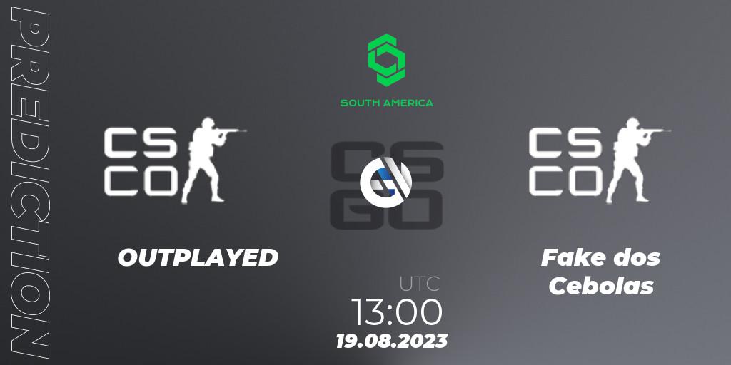 OUTPLAYED - Fake dos Cebolas: прогноз. 19.08.2023 at 13:00, Counter-Strike (CS2), CCT South America Series #10: Closed Qualifier