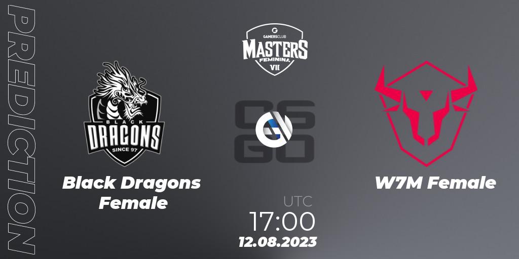 Black Dragons Female - W7M Female: прогноз. 12.08.2023 at 17:00, Counter-Strike (CS2), Gamers Club Masters Feminina VII