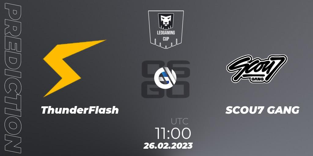 ThunderFlash - SCOU7 GANG: прогноз. 26.02.2023 at 11:00, Counter-Strike (CS2), Leo Gaming Cup
