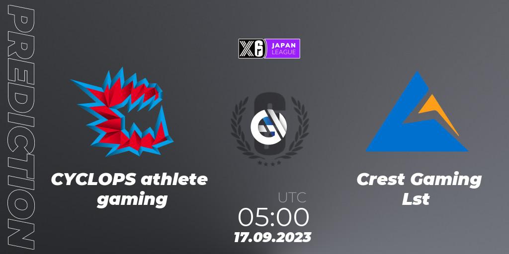 CYCLOPS athlete gaming - Crest Gaming Lst: прогноз. 17.09.23, Rainbow Six, Japan League 2023 - Stage 2