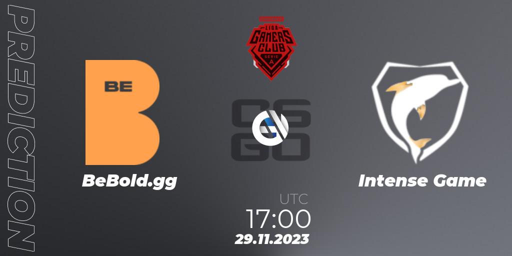 BeBold.gg - Intense Game: прогноз. 29.11.23, CS2 (CS:GO), Gamers Club Liga Série A: Esquenta